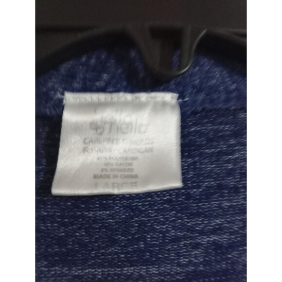 Hello Mello Cardigan Size Medium Blue Open Front Carefree Threads Fly Away - Picture 2 of 3